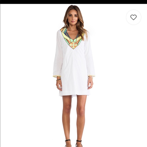 White beach cover up with embellishments - Picture 2 of 4